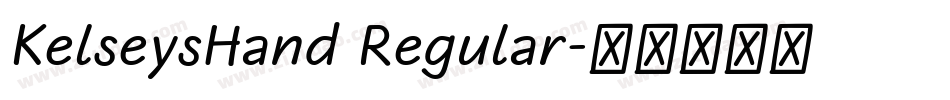 KelseysHand Regular字体转换
